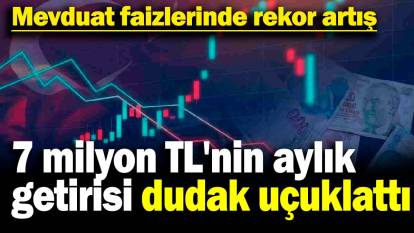 Mevduat faizlerinde rekor artış: 7 milyon TL'nin aylık getirisi dudak uçuklattı