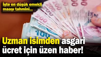 Uzman isimden asgari ücret için üzen haber! İşte en düşük emekli maaşı tahmini...