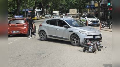 İnegöl'de trafik kazası: motosiklet sürücüsü yaralı