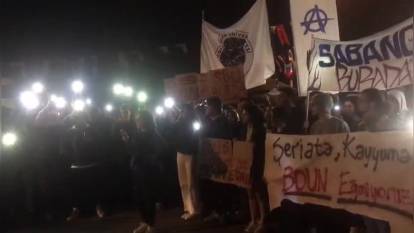 Boğaziçi Üniversitesi'nde Nureddin Yıldız protestosu: Çok sayıda öğrenci gözaltına alındı