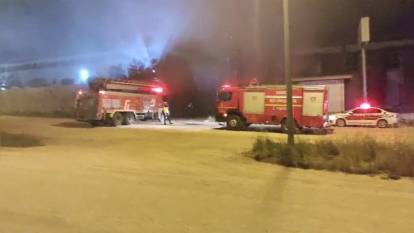 İnegöl OSB'de fabrika yangını söndürüldü