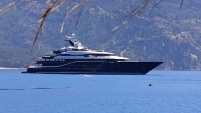 Ultra lüks yat 'Solandge' Fethiye'ye geldi